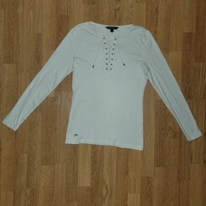 Lauren Ralph Lauren lace up long sleeve medium
